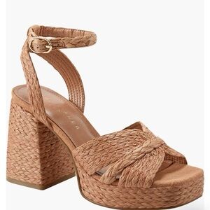 Marc Fisher LTD Juliey woven block heel platform sandals